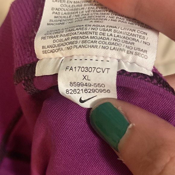 Nike Pro- Purple Running Pants Youth Girls XL - Picture 4 of 5